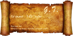 Grauer Tünde névjegykártya